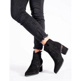 Botas cowboy mujer caladas negras negro 2 Botas cowboy mujer caladas negras negro 2