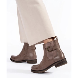Botas de mujer marrones con tacón bajo marrón 1