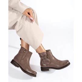 Botas de mujer marrones con tacón bajo marrón 3