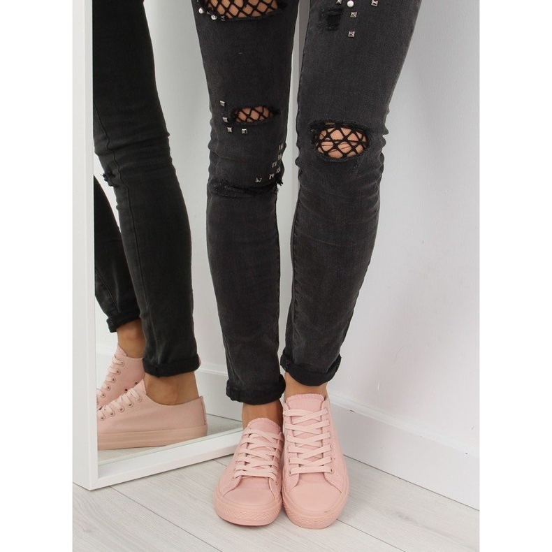 Deportivas mujer monocolor rosa empolvado rosado 2 Deportivas mujer monocolor rosa empolvado rosado 2