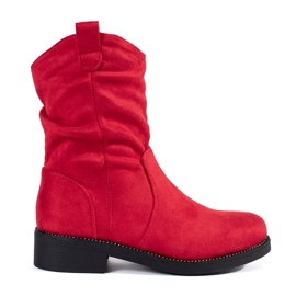 Botas cowboy mujer ante rojo 3