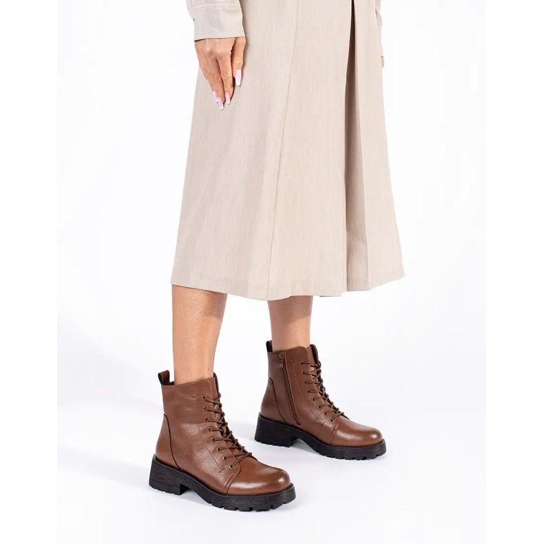 Botines de piel marrón con suela gruesa de Sergio Leone 2