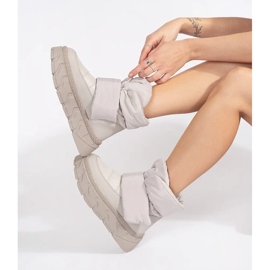 Seastar Botas de nieve de mujer grises con aislamiento y suela gruesa. 2