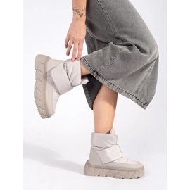Seastar Botas de nieve de mujer grises con aislamiento y suela gruesa. 3