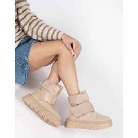 Seastar Botas de nieve de mujer con aislamiento beige y suela gruesa. 3