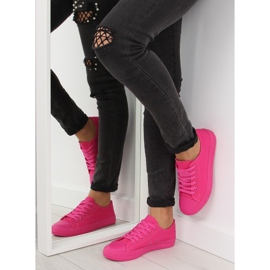 Deportivas mujer monocolor fucsia fuxia rosa 1