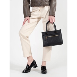 Goodin Mocasines de mujer negros con tacones altos. 2