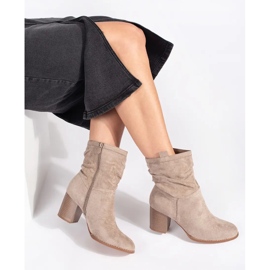 Botines mujer ante beige 2