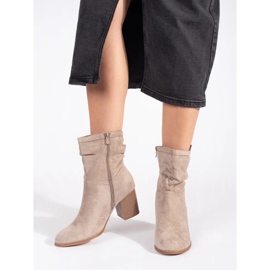Botines mujer ante beige 3