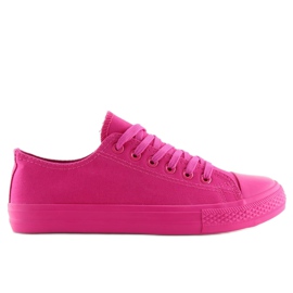 Deportivas mujer monocolor fucsia fuxia rosado 5