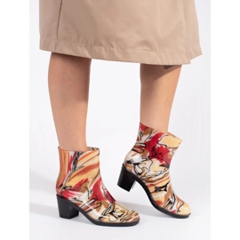 Botas de agua multicolores con tacones altos. 2