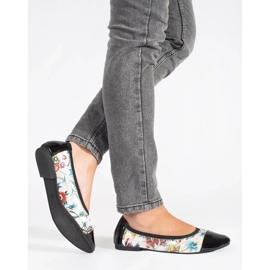 Goodin Bailarinas con estampado floral y puntera de charol. negro 3