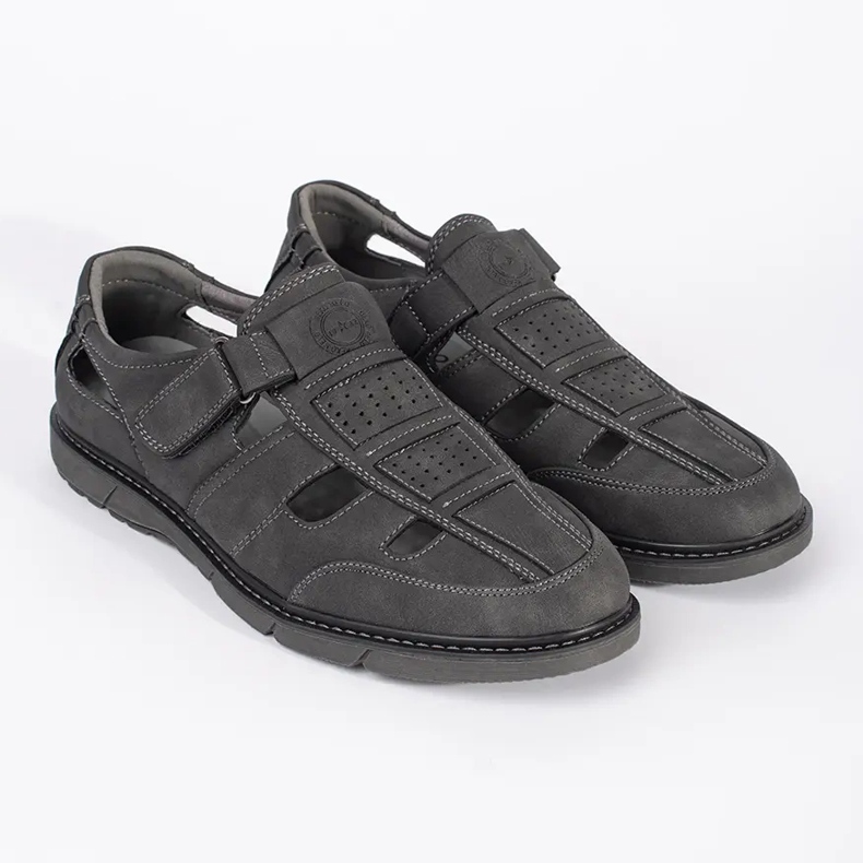 Shelvt Mocasines calados grises para hombre 1 Shelvt Mocasines calados grises para hombre 1