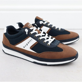 Zapatos deportivos masculinos casuales azul marino azul bugatti rr153131 2