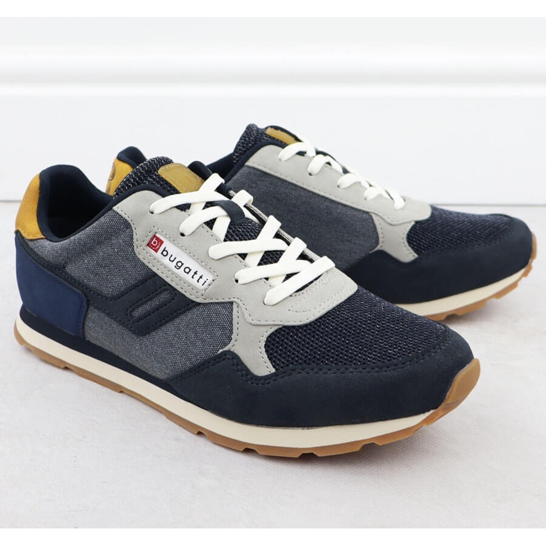 Zapatos deportivos masculinos azul marino bugatti rr153135 1