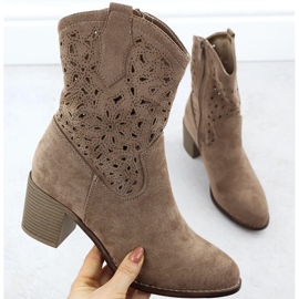 Botas de pura femenina Brown Sede S.Barski Hy51-125 marrón 4