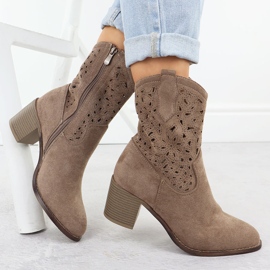 Botas de pura femenina Brown Sede S.Barski Hy51-125 marrón 1