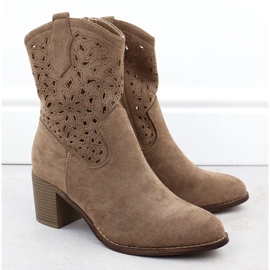 Botas de pura femenina Brown Sede S.Barski Hy51-125 marrón 6