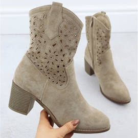 Botas de Openwork Women Beige Sede S.Barski Hy51-125 4