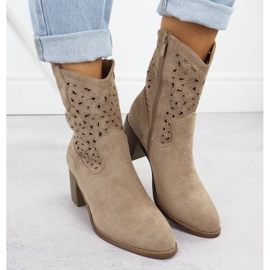 Botas de Openwork Women Beige Sede S.Barski Hy51-125 3