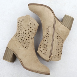 Botas de Openwork Women Beige Sede S.Barski Hy51-125 6