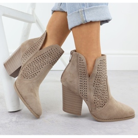 S.Barski Botas de ante mujeres en la publicación de Openwork S. Barski Hy51-060 beige 1