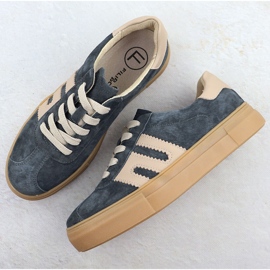 Zapatos deportivos de cuero en la plataforma gris Filippo DP6798 5