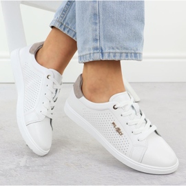 Zapatos deportivos de cuero Filippo DP6738 blanco 1