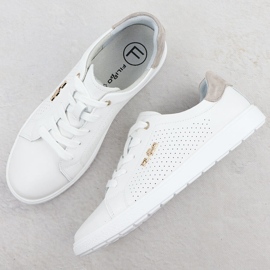 Zapatos deportivos de cuero Filippo DP6738 blanco 5