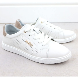 Zapatos deportivos de cuero Filippo DP6738 blanco 6