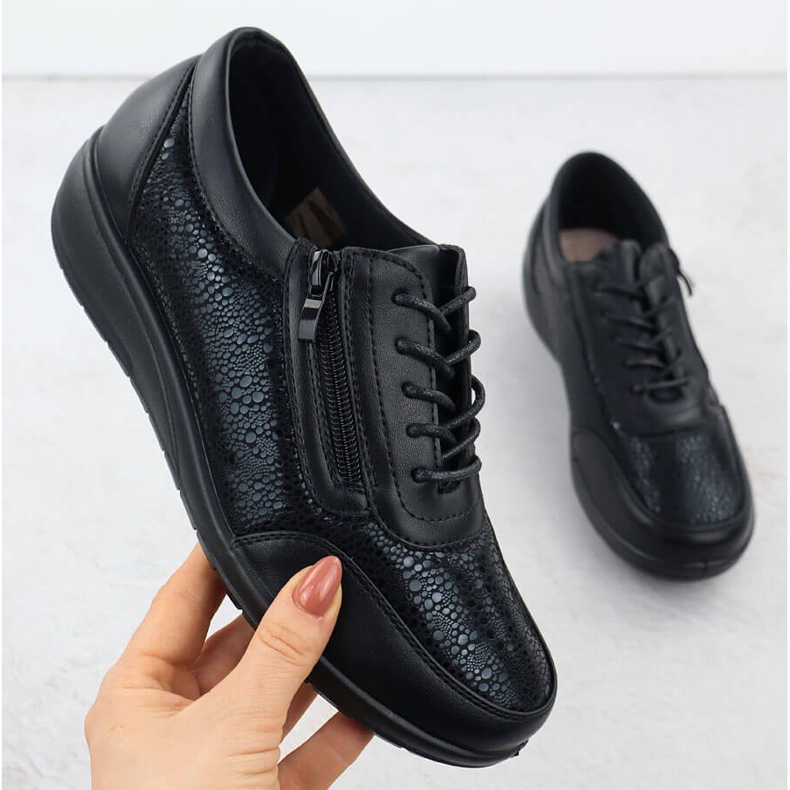 Zapatos deportivos para mujeres con un cómodo control deslizante Black Unisoft 9017 negro 1 Zapatos deportivos para mujeres con un cómodo control deslizante Black Unisoft 9017 negro 1