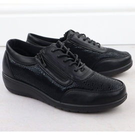 Zapatos deportivos para mujeres con un cómodo control deslizante Black Unisoft 9017 negro 3