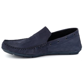 Olivier Mocasines de cuero para hombres Novela de 700knt Nubuk azul 1