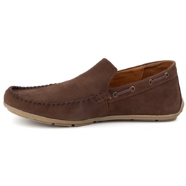 Olivier Mocasines de cuero para hombres 700knt marrón nubuk 1