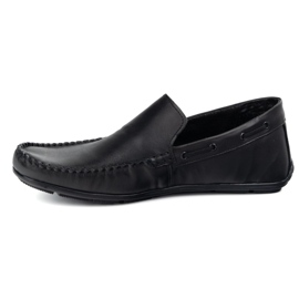 Olivier Mocasines de cuero para hombres 700knt negro 1