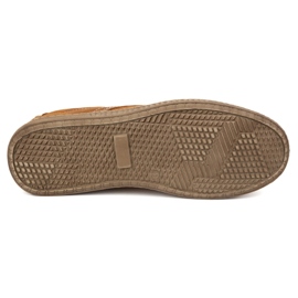 KOMODO Zapatos de cuero para hombres casuales 933/l/2 groseros naranja 7