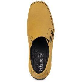 Olivier Zapatos para hombres mocasines de cuero insertado 306 kz camello amarillo 6