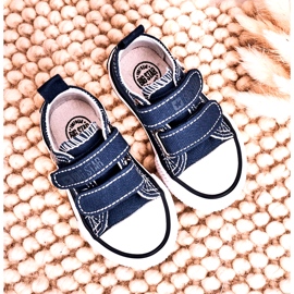 Zapatillas bajas para niños con velcro Big Star HH374201 Azul marino 1