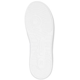 Zapatillas de deporte de cuero para mujeres en la plataforma White Rieker 1202-82 blanco 2