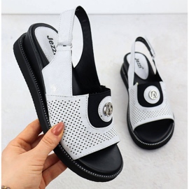 Jezzi Sandalias de mujeres en una plataforma con plata jeszi RMR2267-2 4