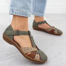 Sandalias cómodas para mujeres para velcro, dedos verdes incorporados Rieker M1655-54 8