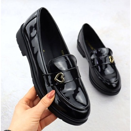 S.Barski Moccasins zapatos lacados para mujeres Black S. Barski Hy51-379 negro 4