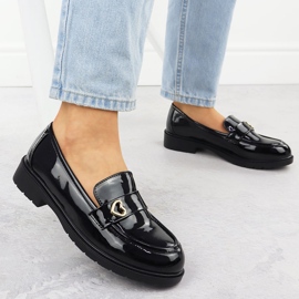 S.Barski Moccasins zapatos lacados para mujeres Black S. Barski Hy51-379 negro 2