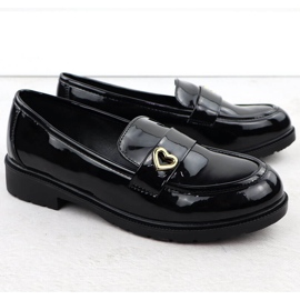 S.Barski Moccasins zapatos lacados para mujeres Black S. Barski Hy51-379 negro 5