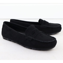 Evento Moccasins Women's Black Evalo 7673 Sabias de ante para mujeres negro 2
