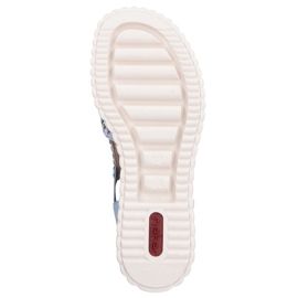 Rieker Sandalias para mujeres Inserto azul de cuero 15
