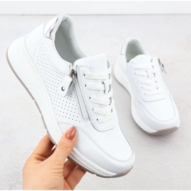Zapatos de cuero para mujeres cómodos deportes deportivos eventos blancos 2
