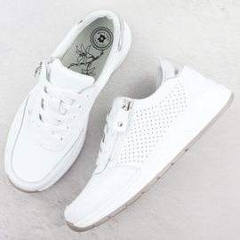 Zapatos de cuero para mujeres cómodos deportes deportivos eventos blancos 4