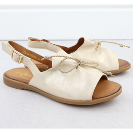 Cambell Sandalias de cuero para mujeres Camell SZ00657 dorado 3