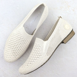 Zapatos textiles para mujeres abiertos beige rieker 51969-90 9